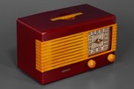 Garod 1B55L &rsquo;Drop-Handle&rsquo; Radio in Maroon + Yellow Catalin